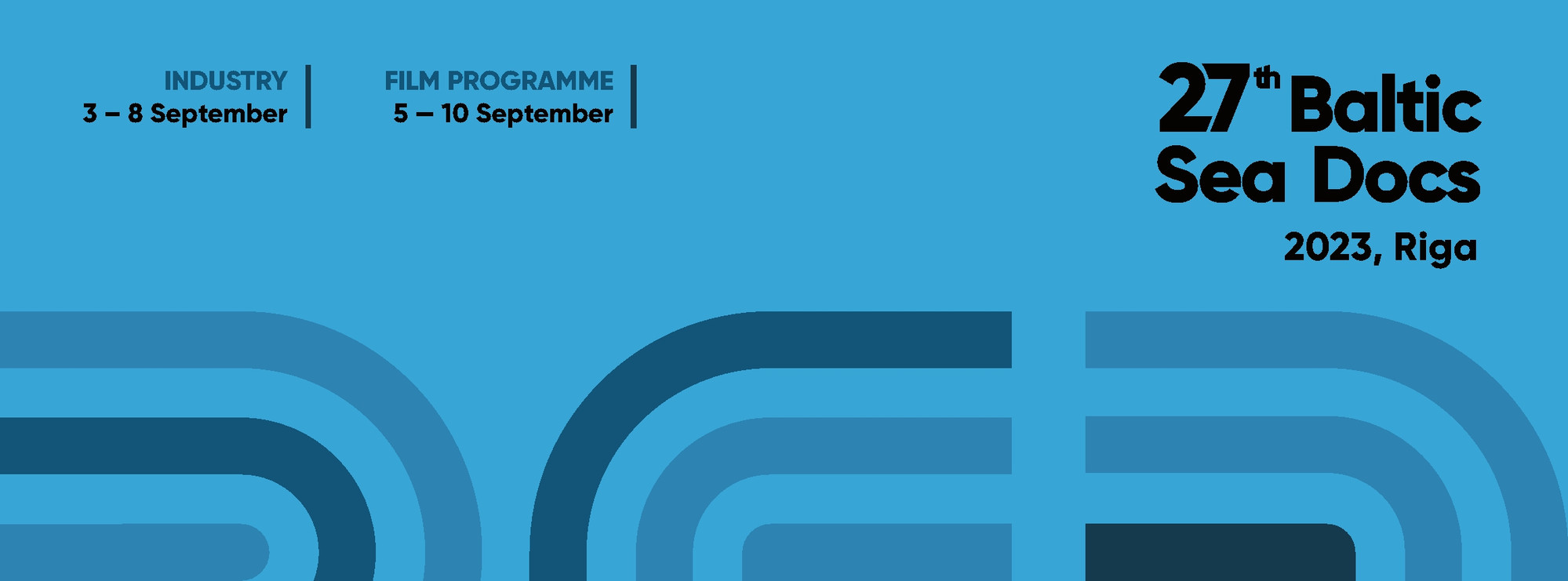 Inustry 3-8 September. Film programme 5-10 September. 27th Baltic Sea Docs 2023, Riga. Illustrasjon.