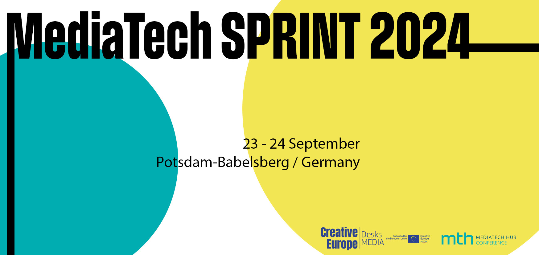 MediaTech SPRINT 2024. 23-24 September. Potsdam-Babelsberg / Germany. Illustrasjon.