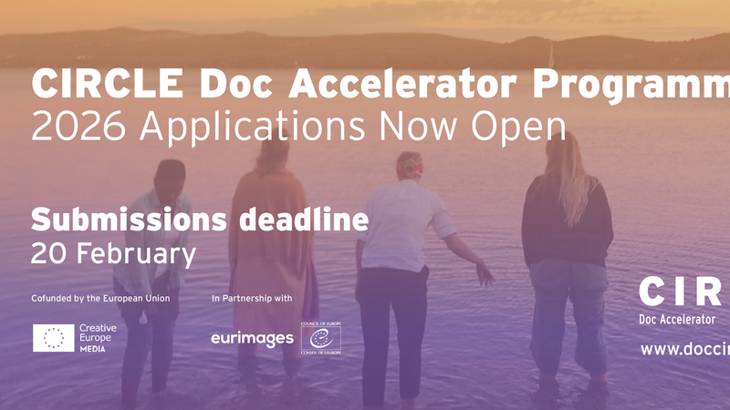 Foto. Flere personer i vannkanten. CIRCLE Doc Accelerator Programme. 2026 Applications Now Open. Submission deadline 20 February. Logoer.
